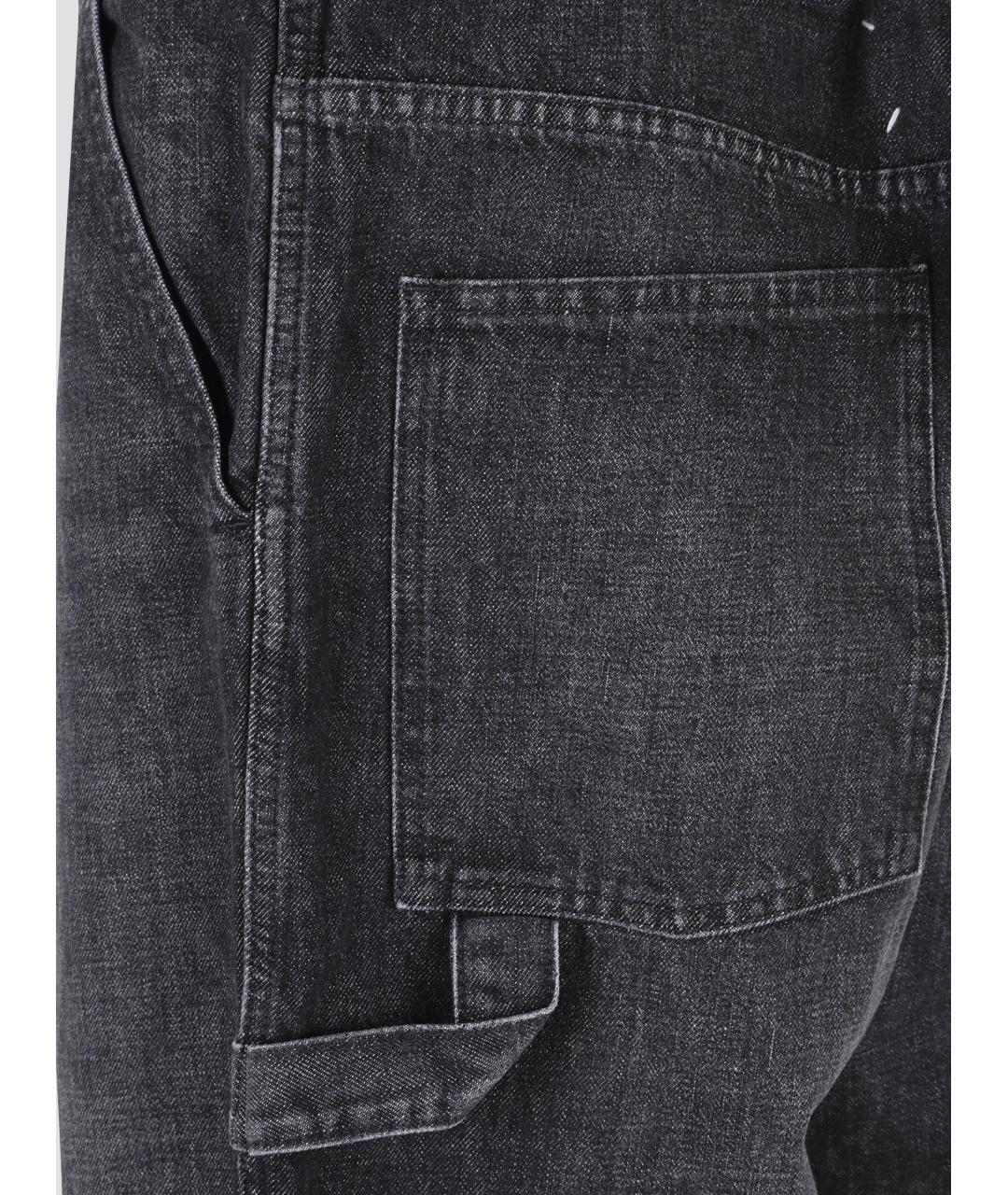 MAISON MARGIELA Черные хлопковые прямые джинсы, фото 3