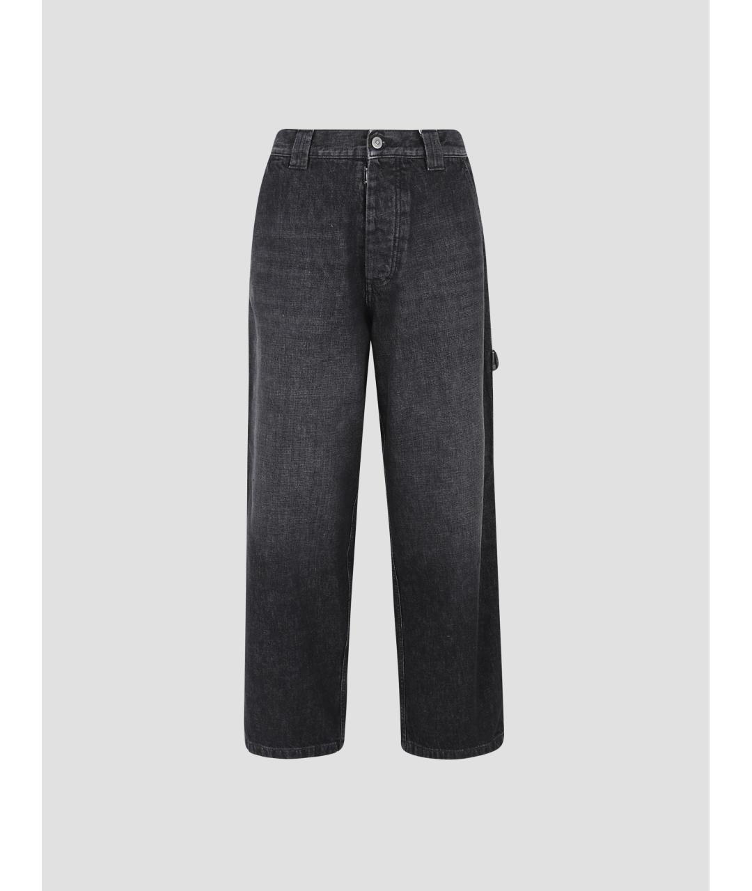 MAISON MARGIELA Черные хлопковые прямые джинсы, фото 4