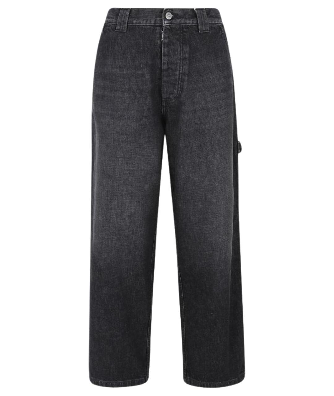 MAISON MARGIELA Черные хлопковые прямые джинсы, фото 1