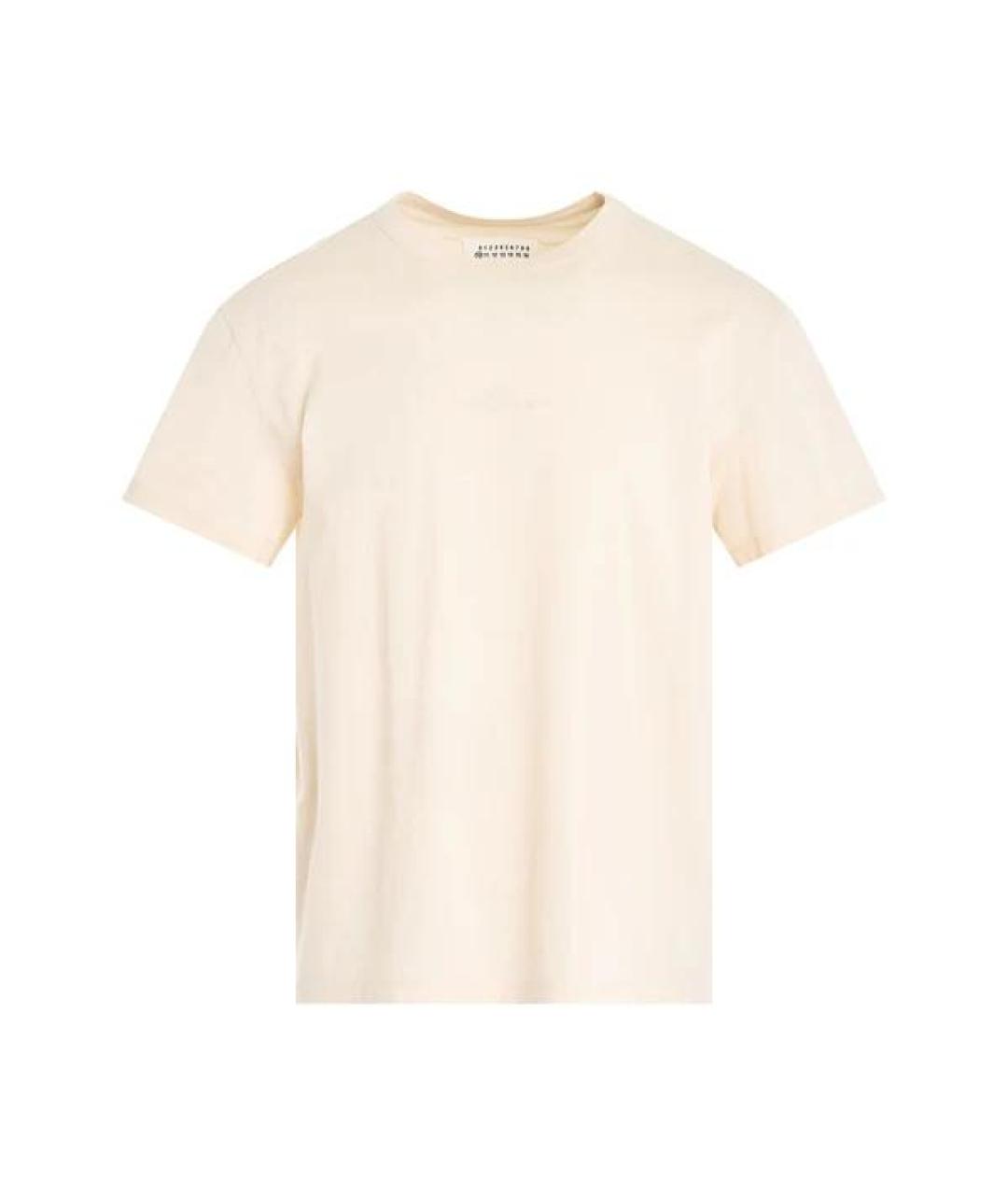 MAISON MARGIELA Бежевая хлопковая футболка, фото 1