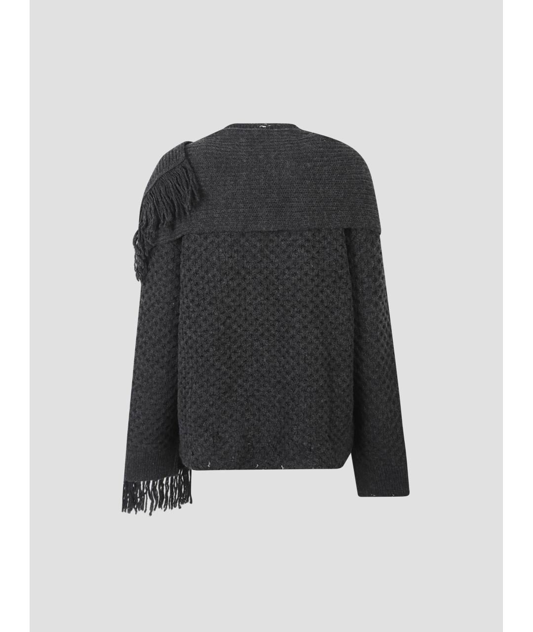 MM6 MAISON MARGIELA Антрацитовый шерстяной джемпер / свитер, фото 2