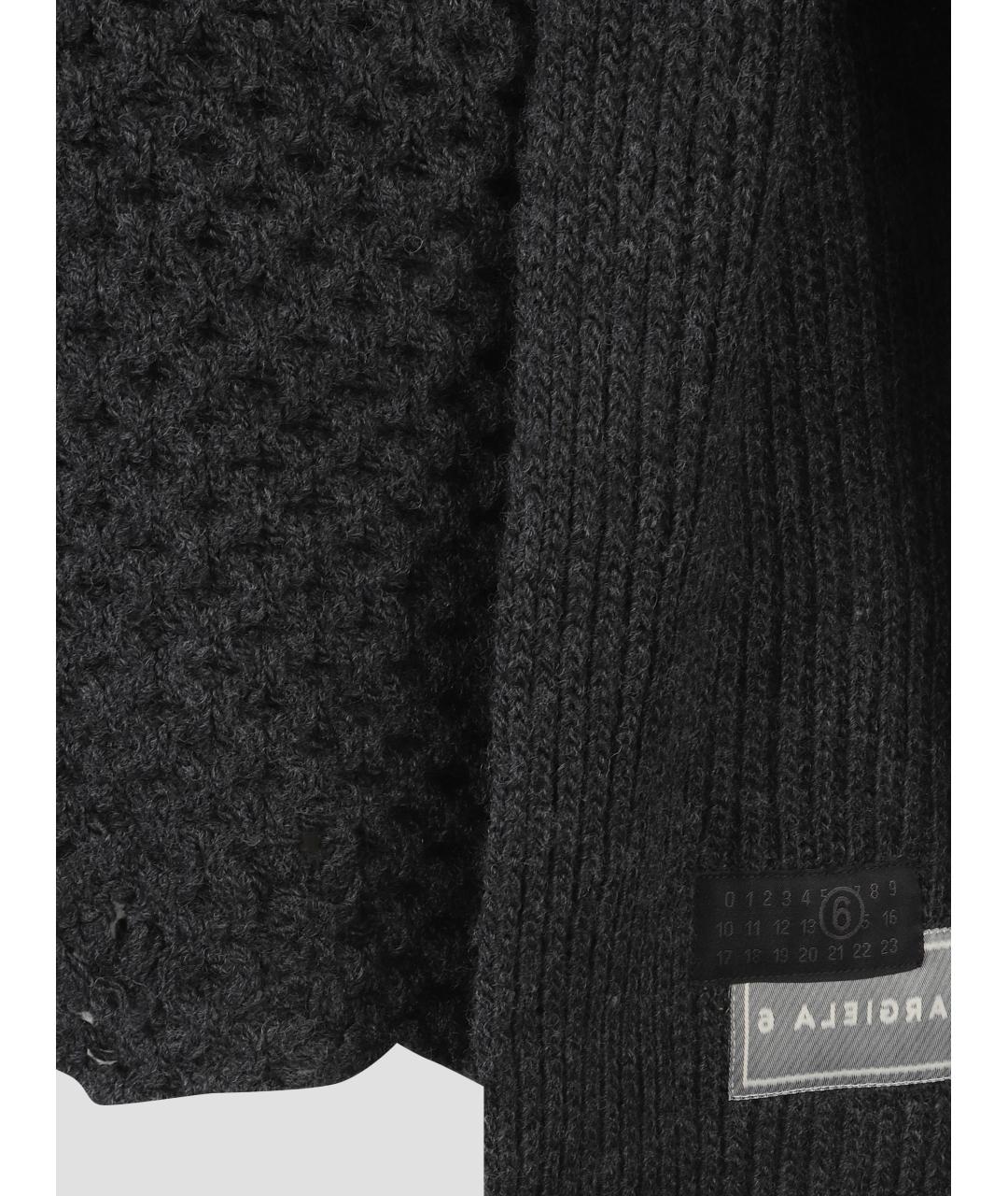 MM6 MAISON MARGIELA Антрацитовый шерстяной джемпер / свитер, фото 3