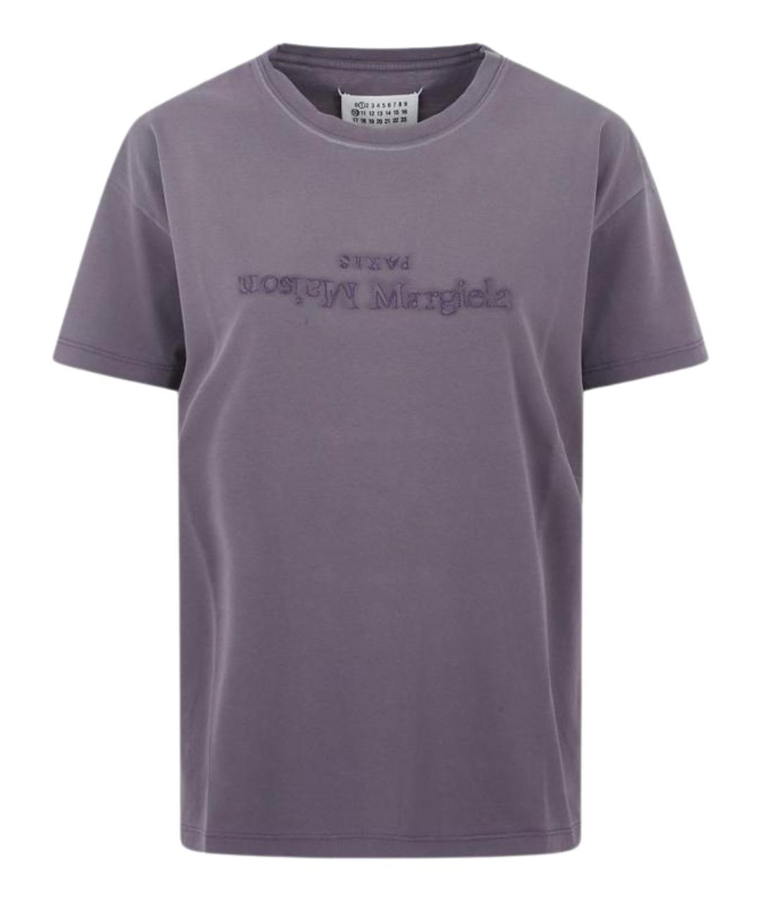 MAISON MARGIELA Антрацитовая хлопковая футболка, фото 1