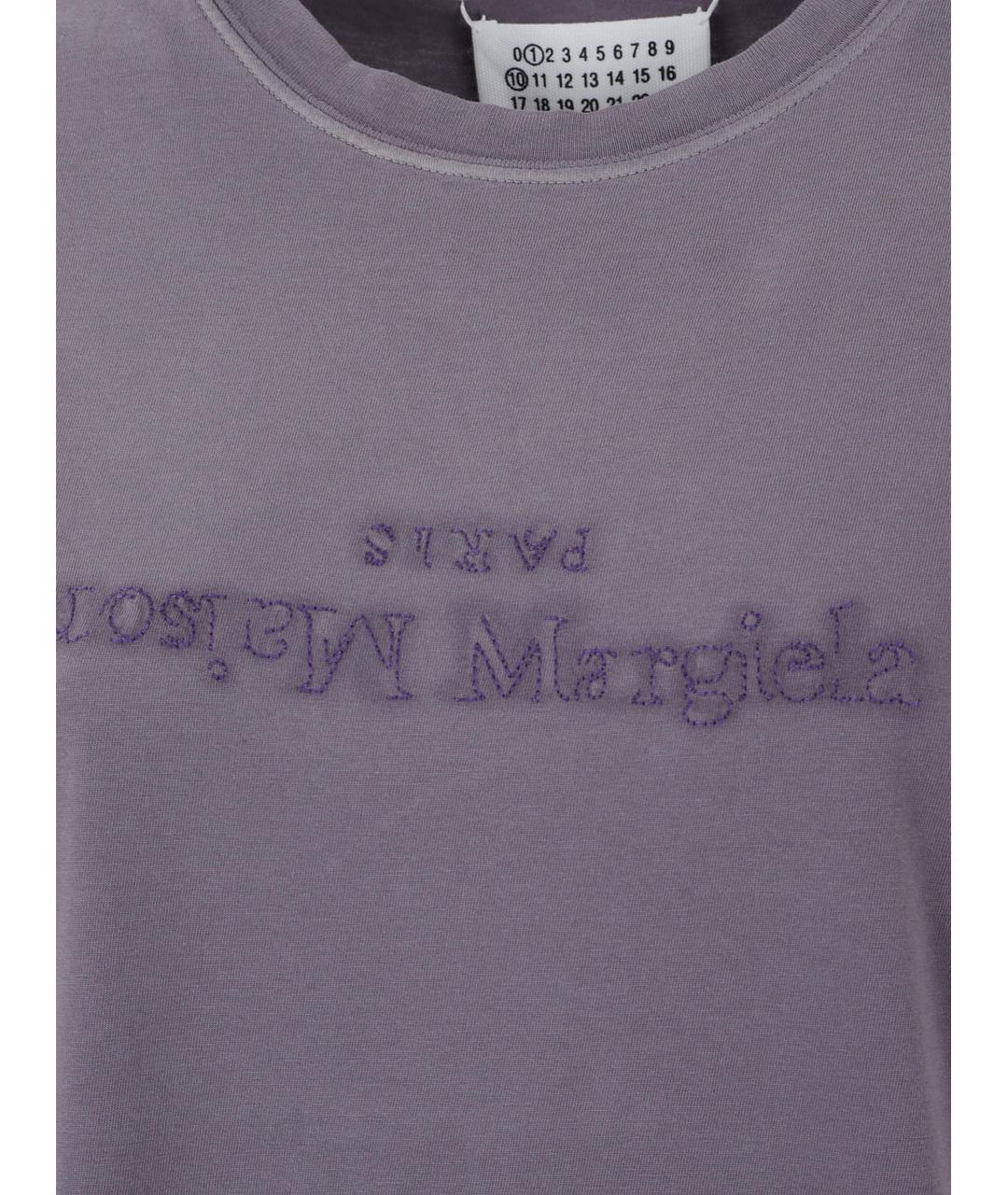 MAISON MARGIELA Антрацитовая хлопковая футболка, фото 3