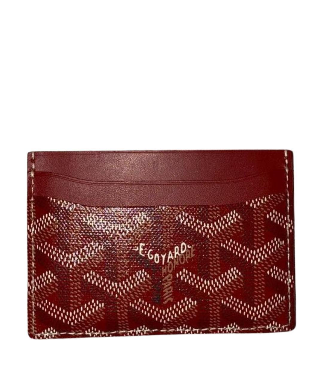 GOYARD Красный кожаный кардхолдер, фото 1