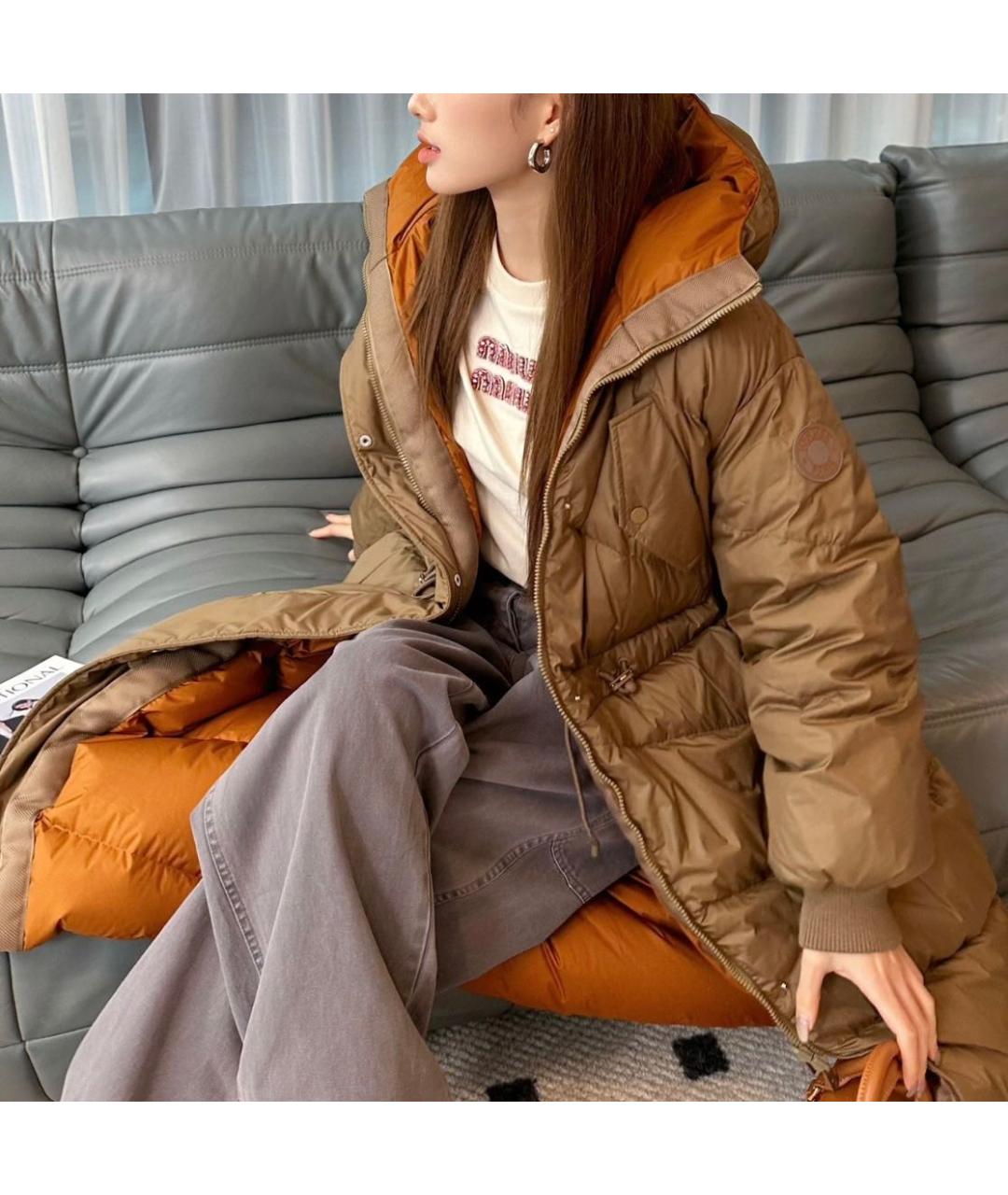 HERMES Коричневая полиамидовая куртка, фото 3