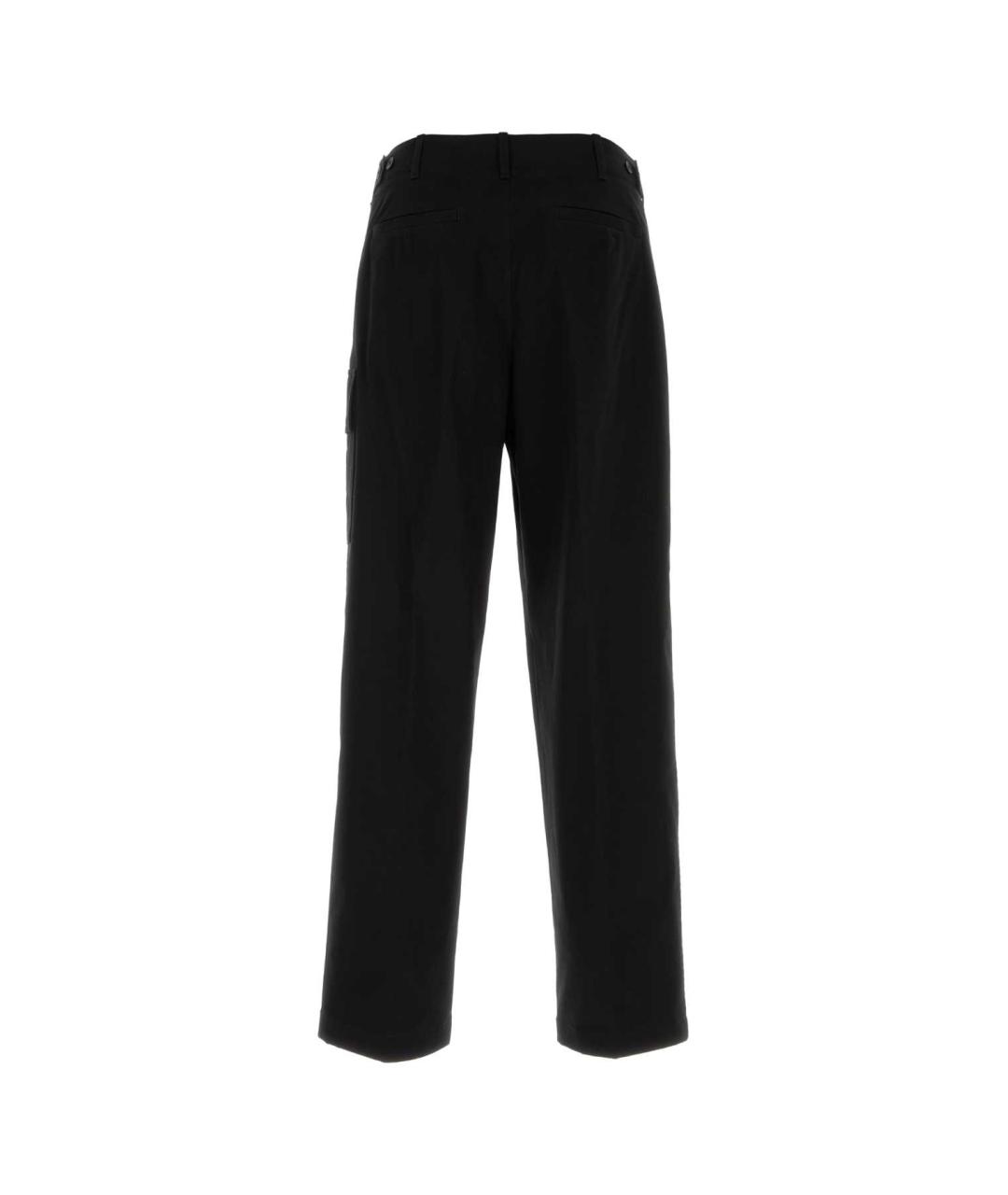 FENDI Черные хлопко-эластановые повседневные брюки, фото 2