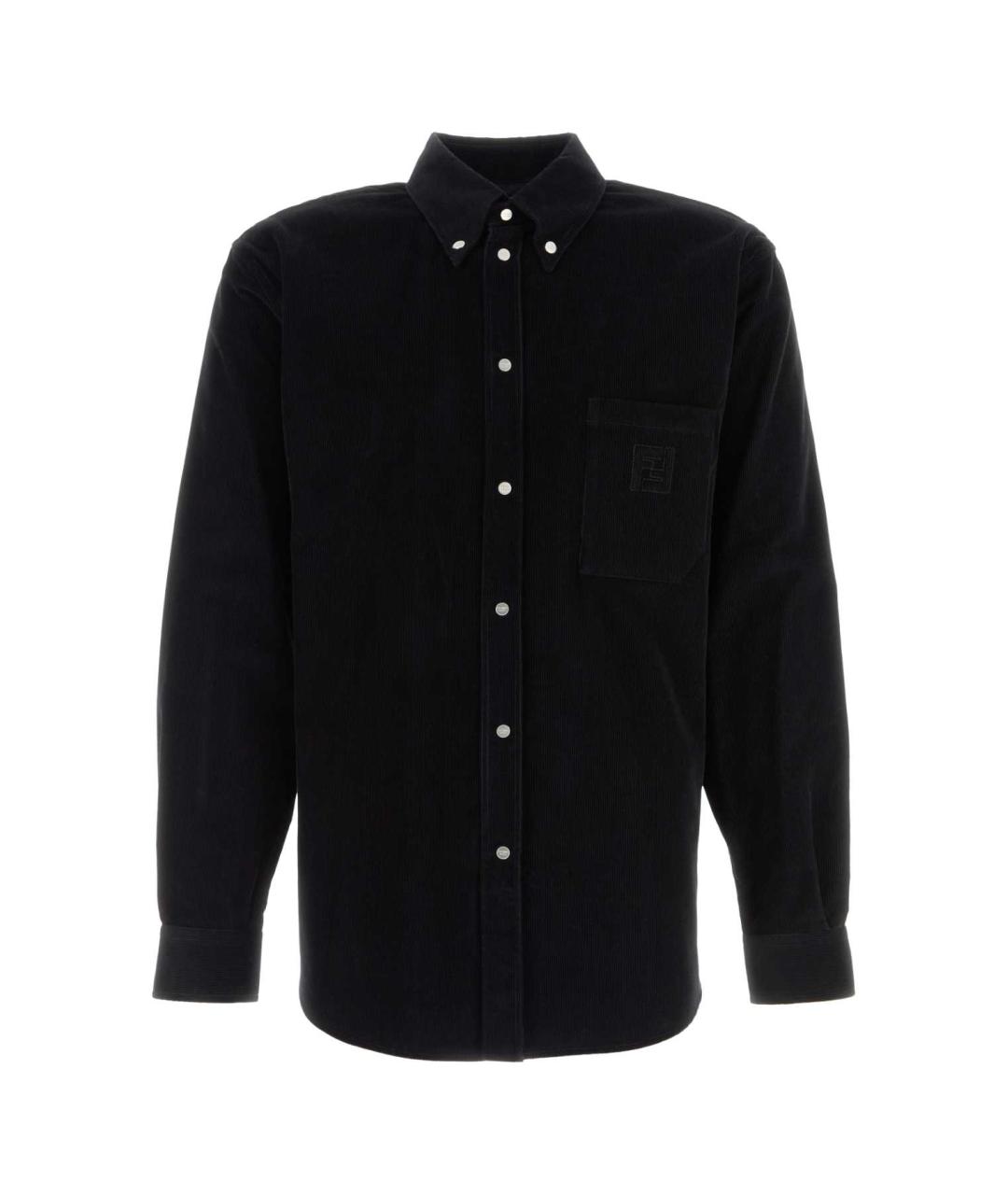 FENDI Черная хлопковая кэжуал рубашка, фото 1