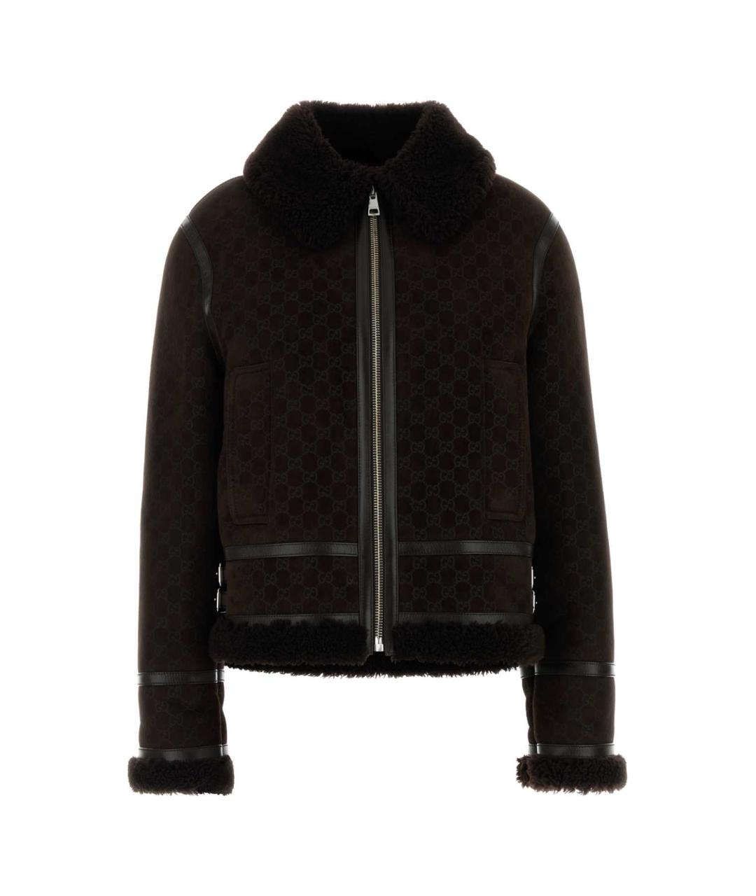 GUCCI Коричневая замшевая дубленка, фото 1