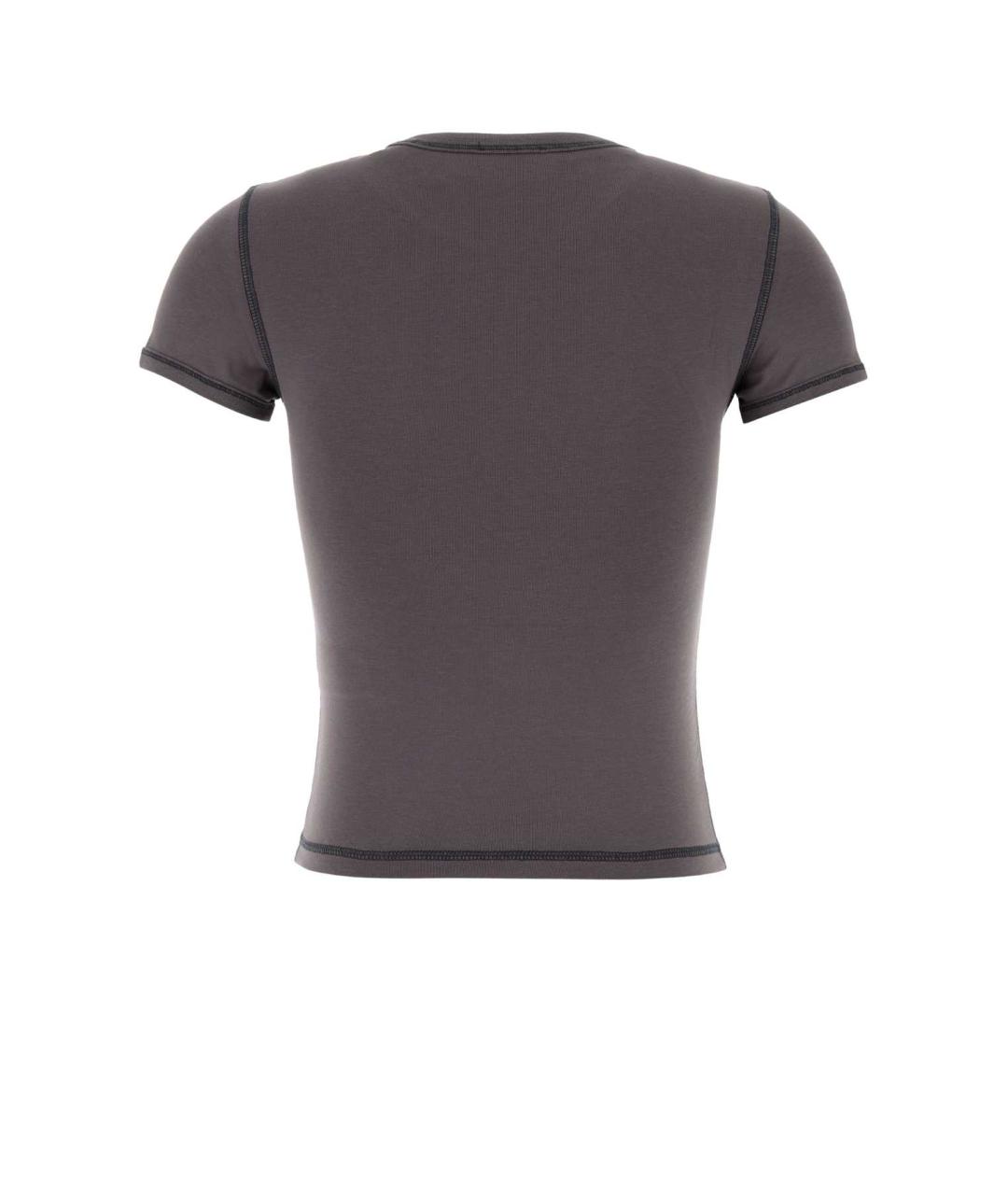 DIESEL Фиолетовая хлопко-эластановая футболка, фото 2