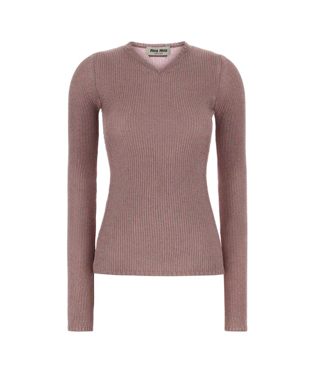 MIU MIU Розовый шерстяной джемпер / свитер, фото 1