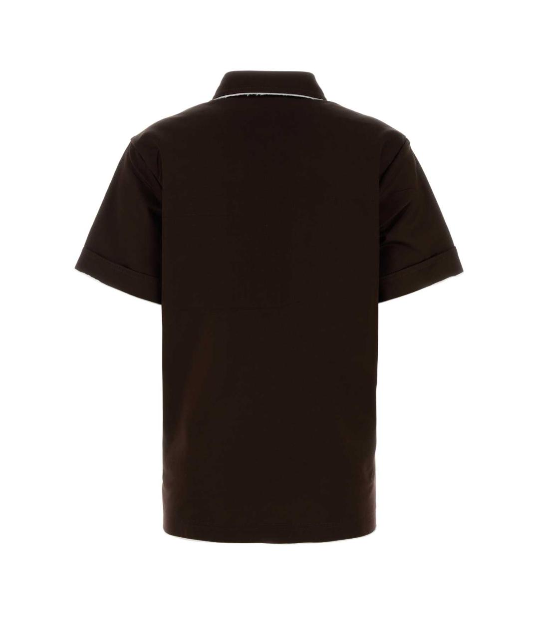 PRADA Коричневая хлопковая футболка, фото 2