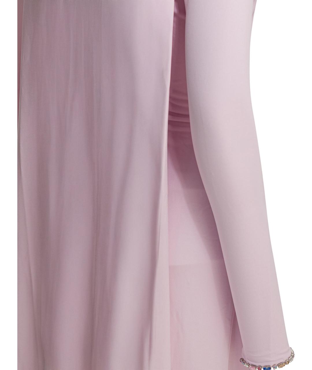 SELF-PORTRAIT Розовое вискозное вечернее платье, фото 4