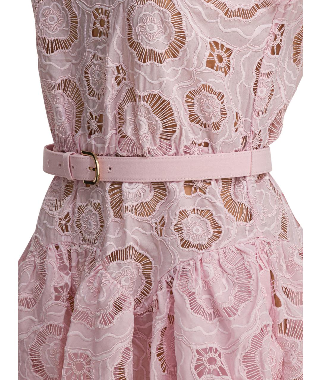 SELF-PORTRAIT Розовое полиэстеровое повседневное платье, фото 4