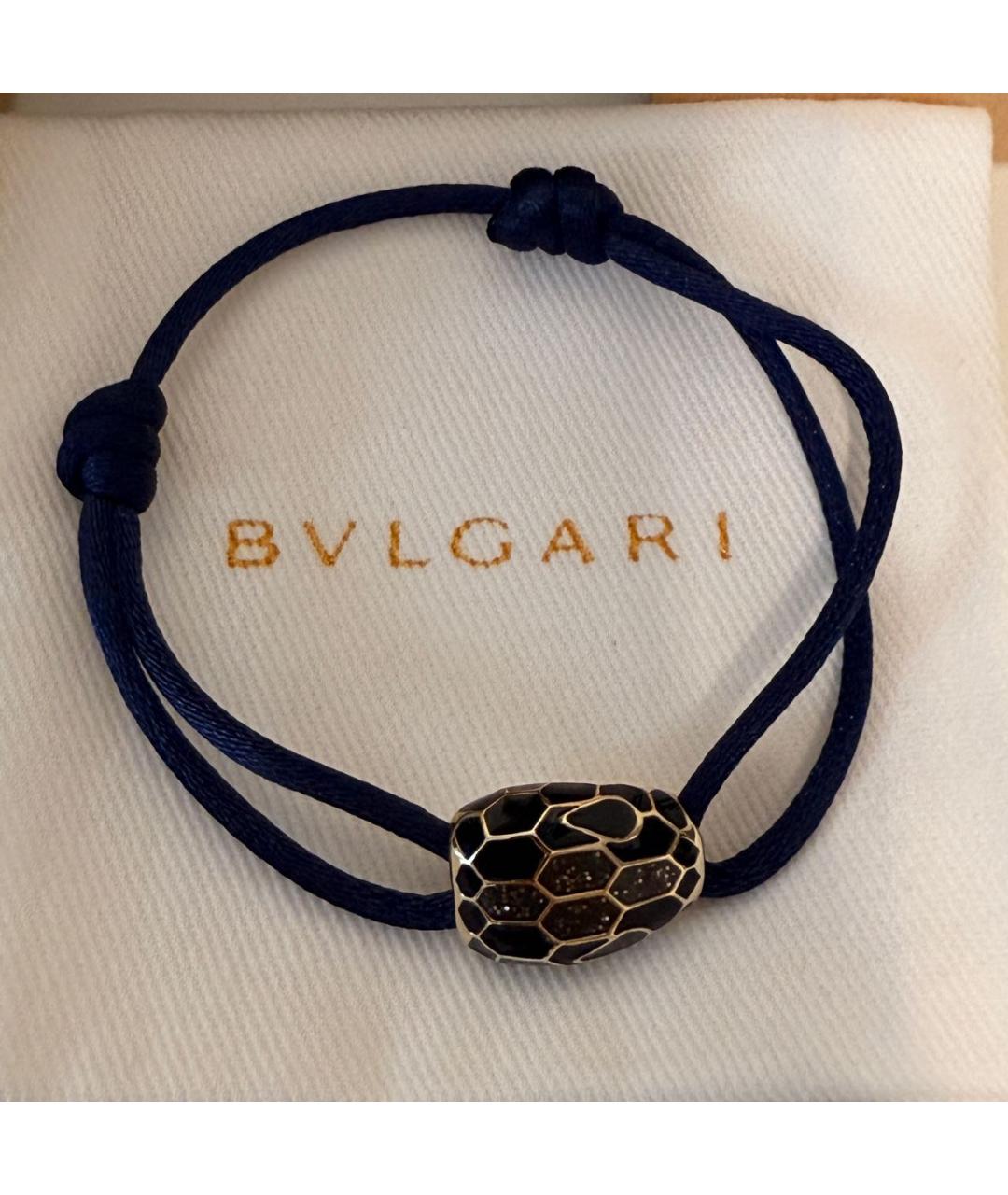 BVLGARI Темно-синий латунный браслет, фото 3