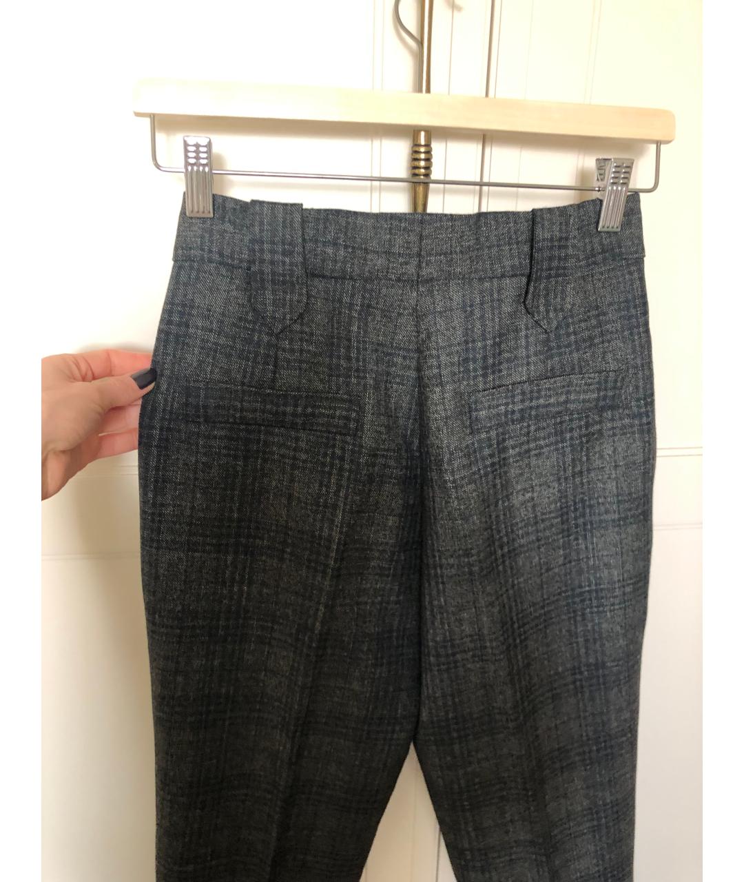 SANDRO Серые шерстяные брюки узкие, фото 6
