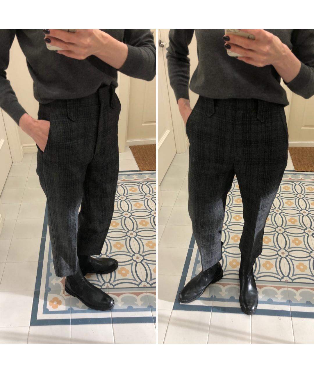 SANDRO Серые шерстяные брюки узкие, фото 8