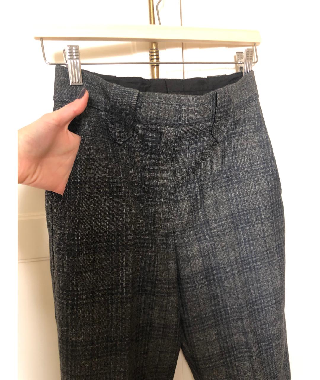 SANDRO Серые шерстяные брюки узкие, фото 5