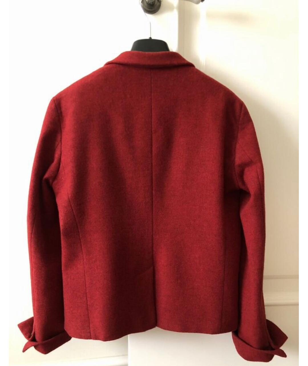 WEEKEND MAX MARA Бордовый шерстяной жакет/пиджак, фото 2