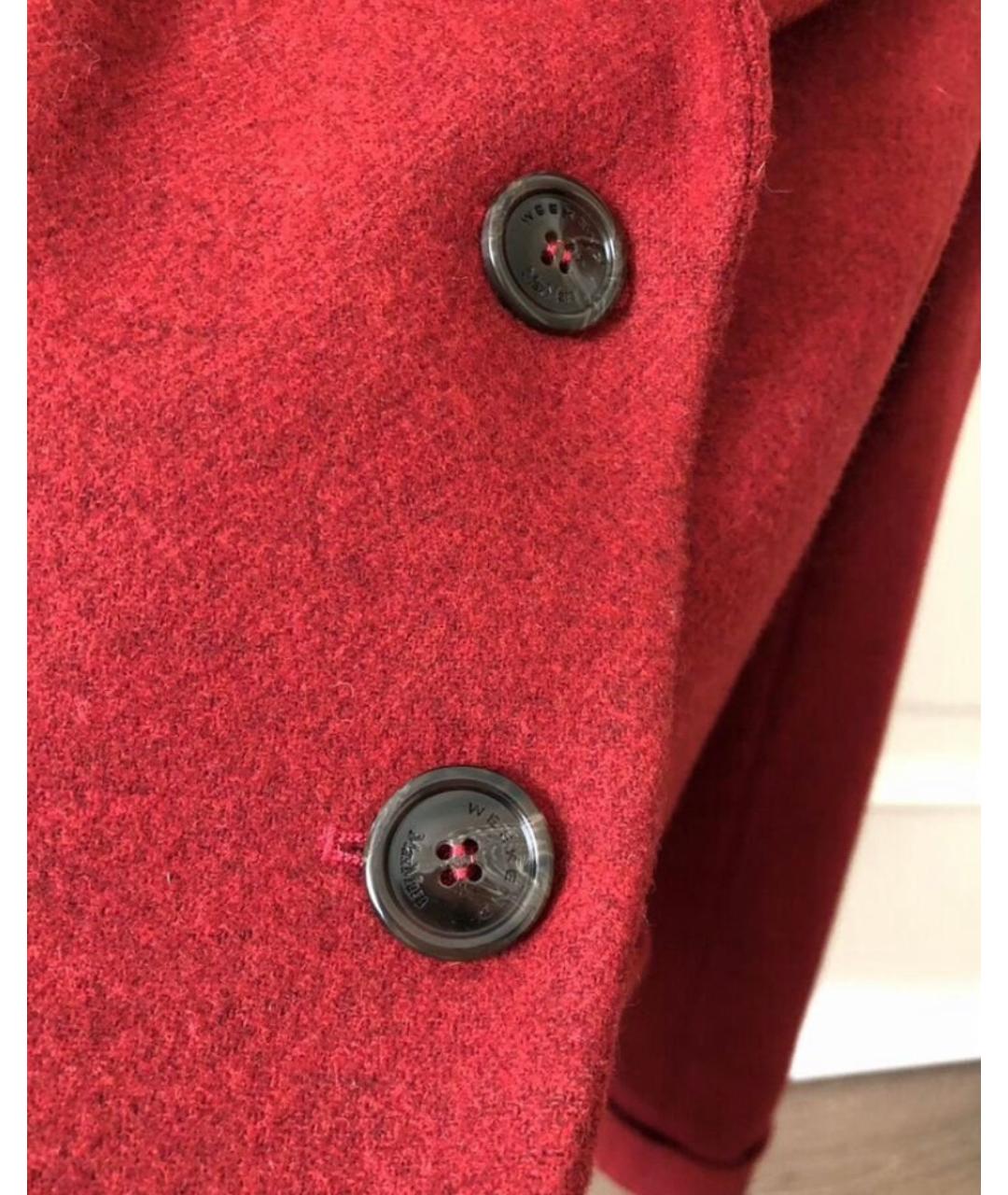 WEEKEND MAX MARA Бордовый шерстяной жакет/пиджак, фото 6