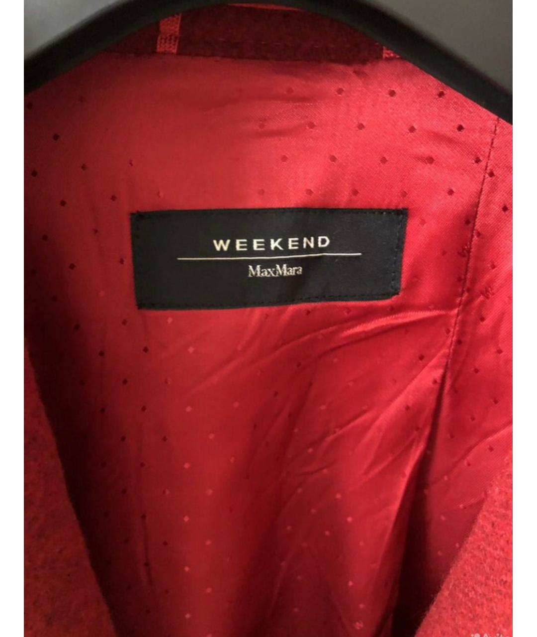 WEEKEND MAX MARA Бордовый шерстяной жакет/пиджак, фото 3