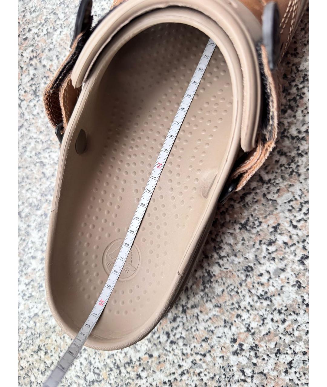 CROCS Бежевые резиновые сандалии, фото 4