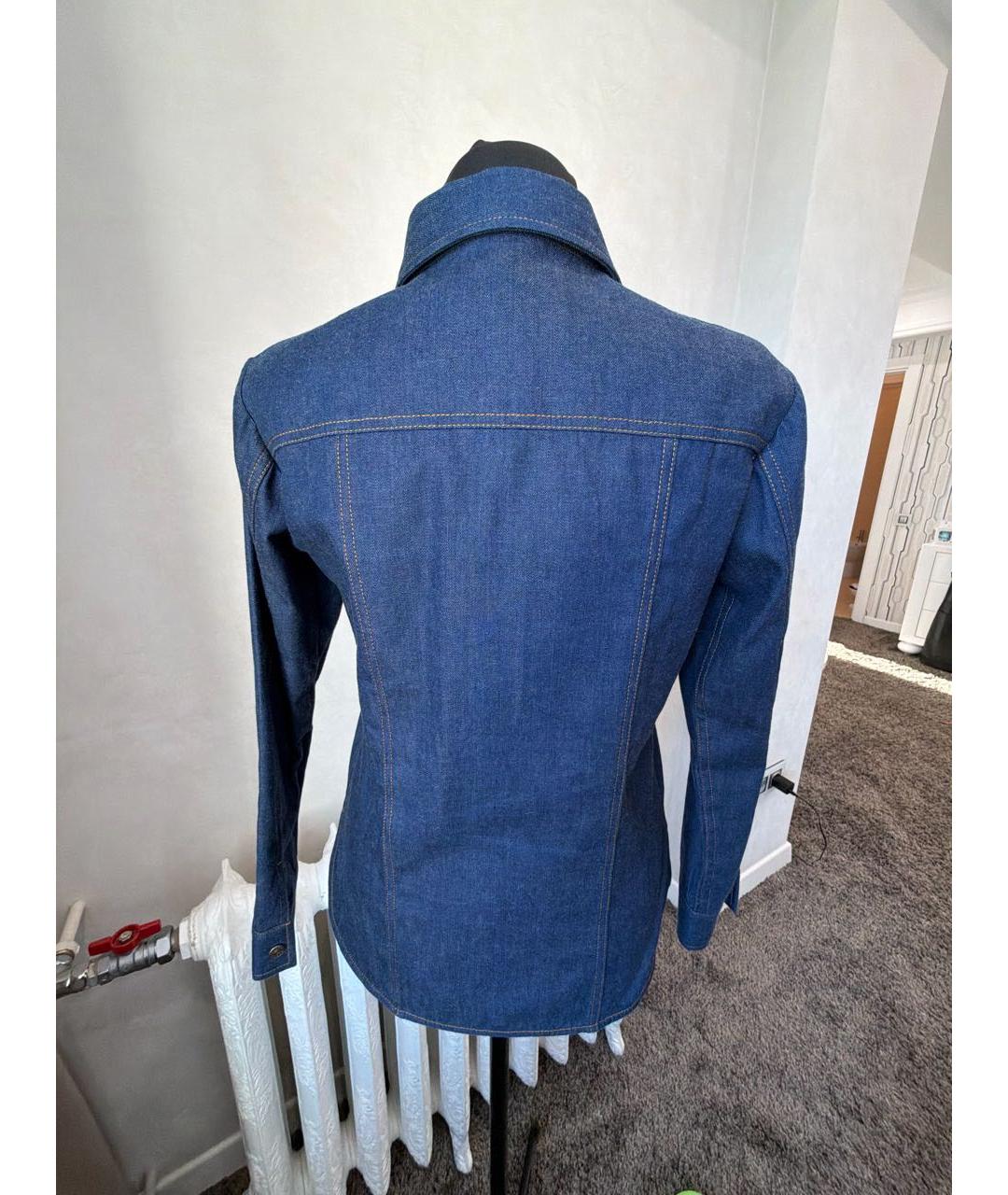 GUCCI Синяя хлопковая рубашка, фото 2