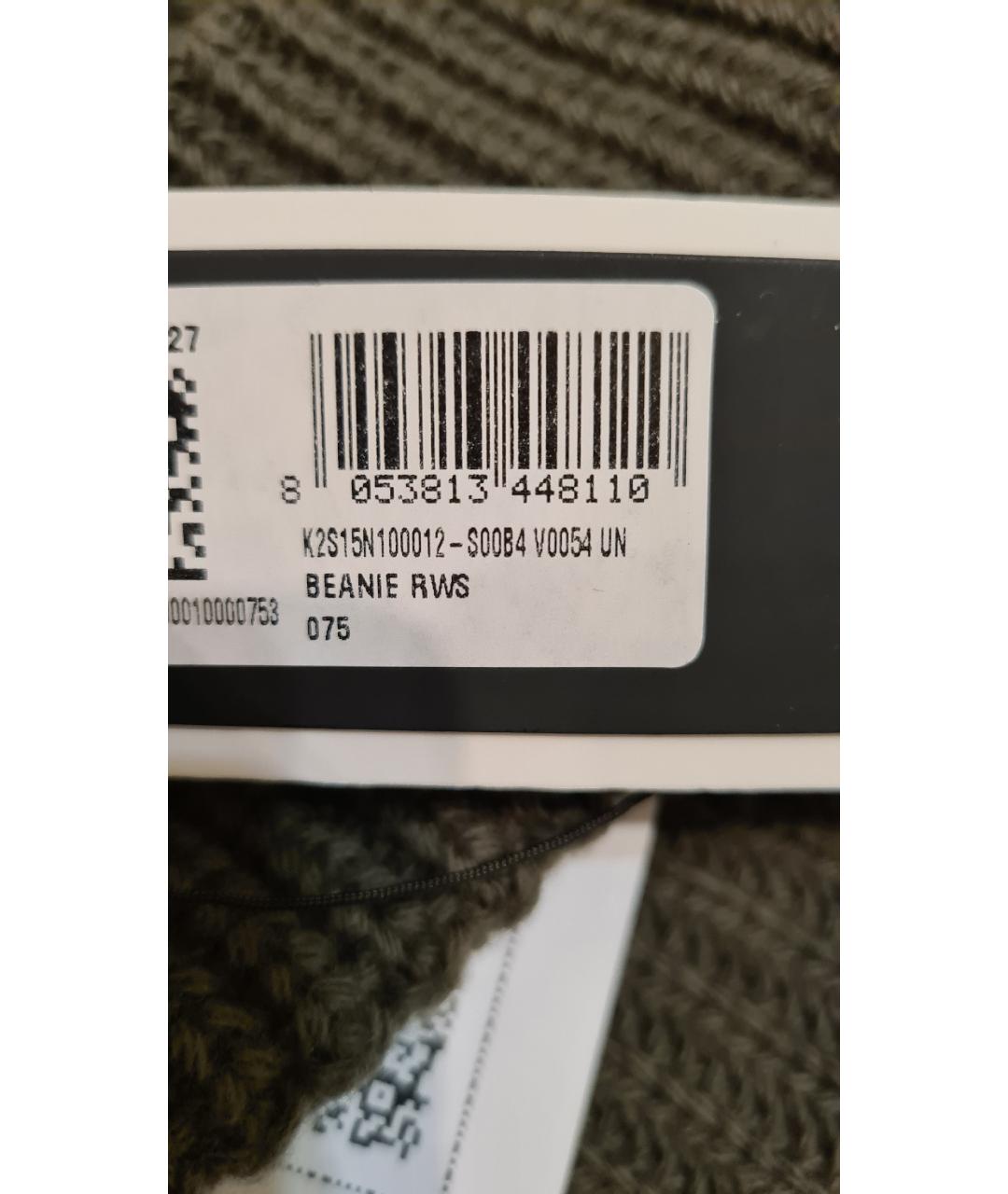 STONE ISLAND Хаки шерстяная шапка, фото 5