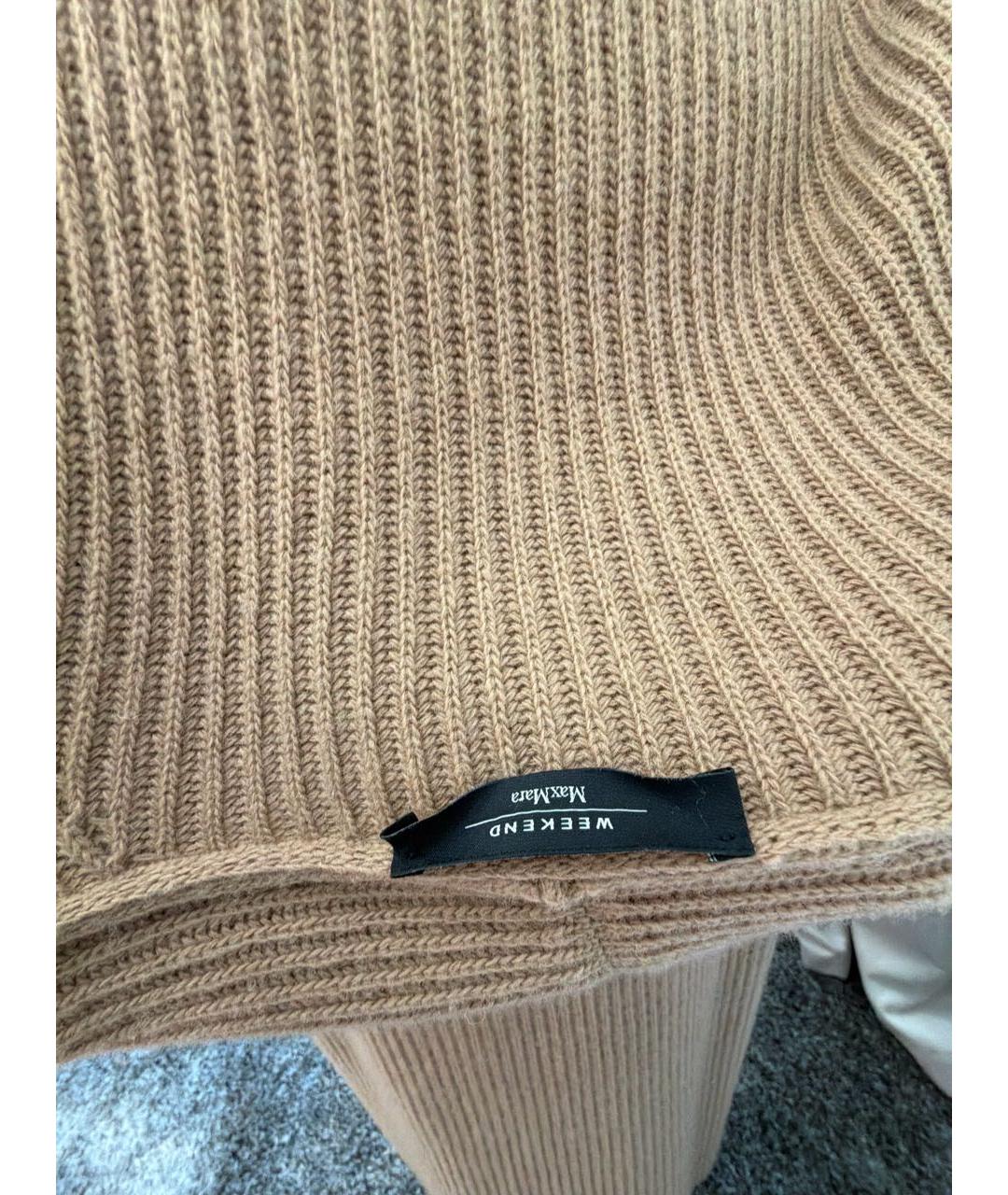 WEEKEND MAX MARA Коричневый шерстяной кардиган, фото 3