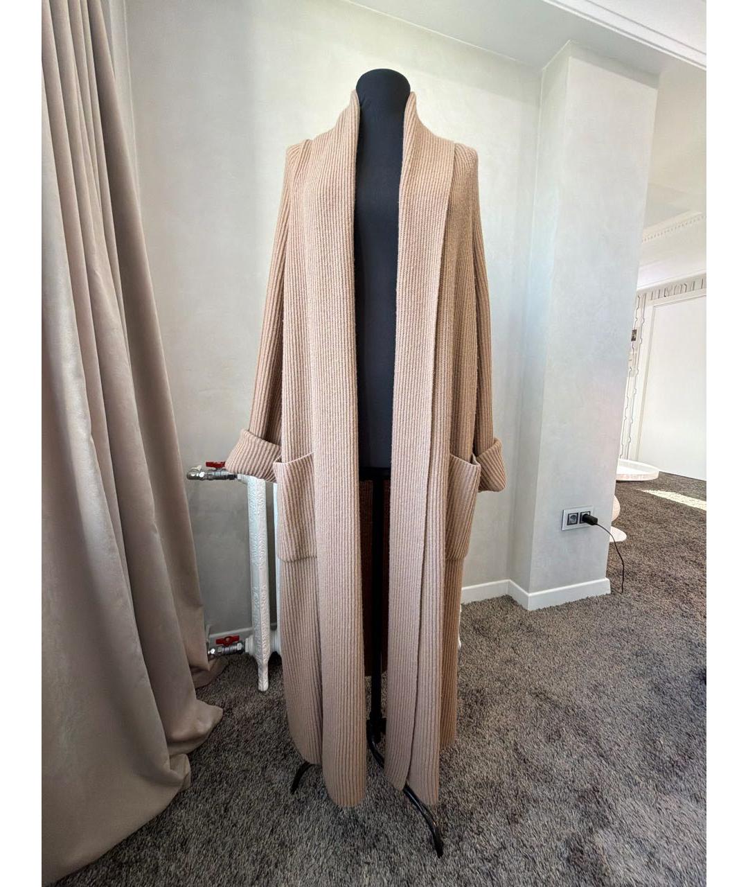 WEEKEND MAX MARA Коричневый шерстяной кардиган, фото 6