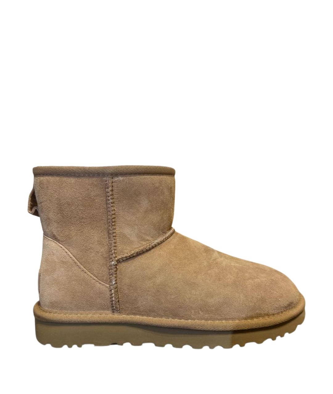 UGG AUSTRALIA Бежевые кожаные ботинки, фото 1