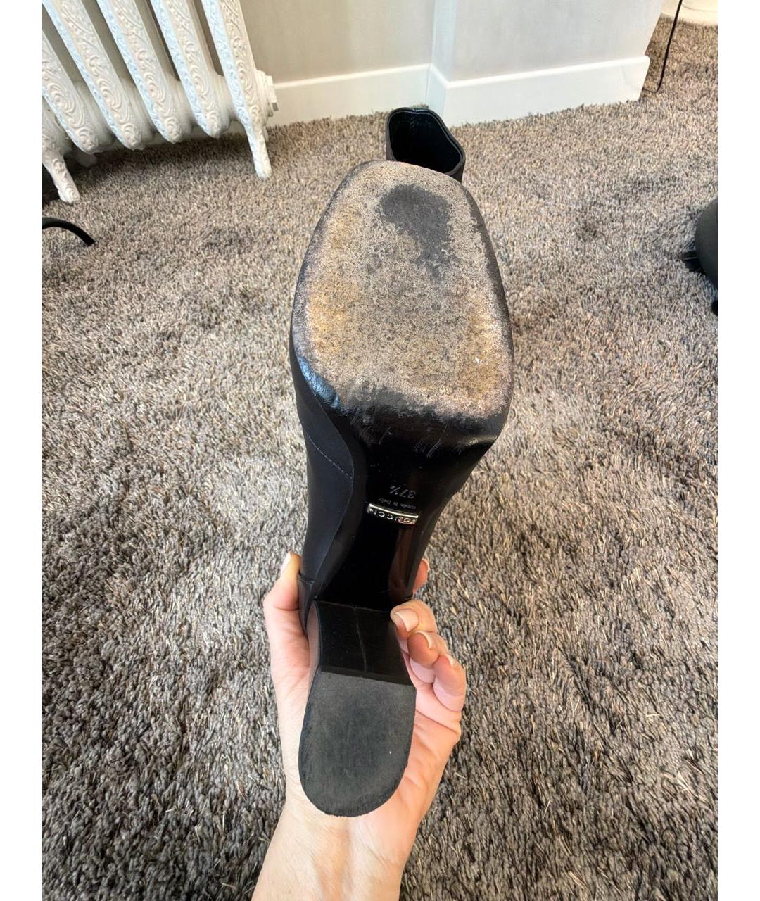 GUCCI Черные кожаные ботильоны, фото 5