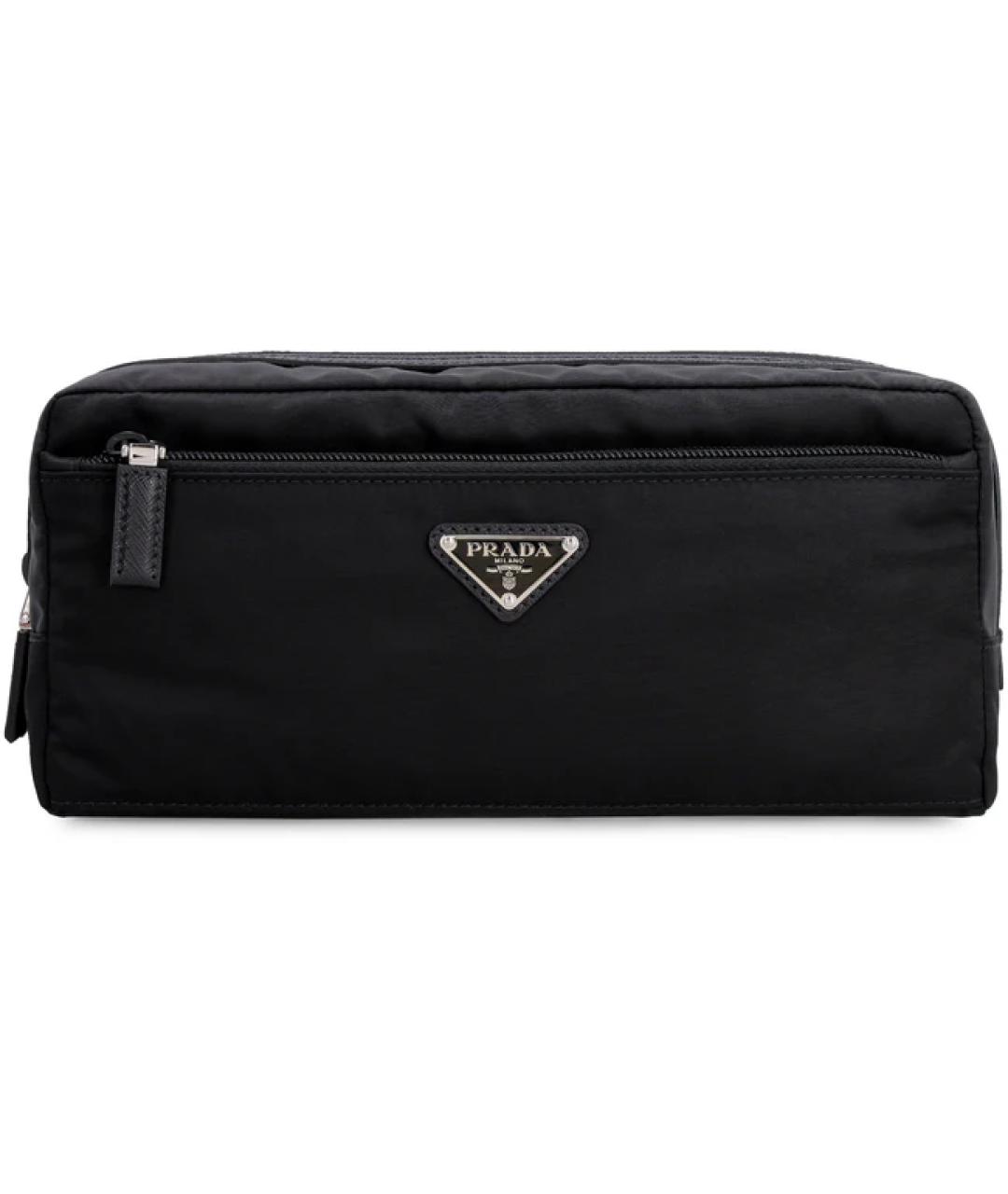 PRADA Черная синтетическая барсетка, фото 4