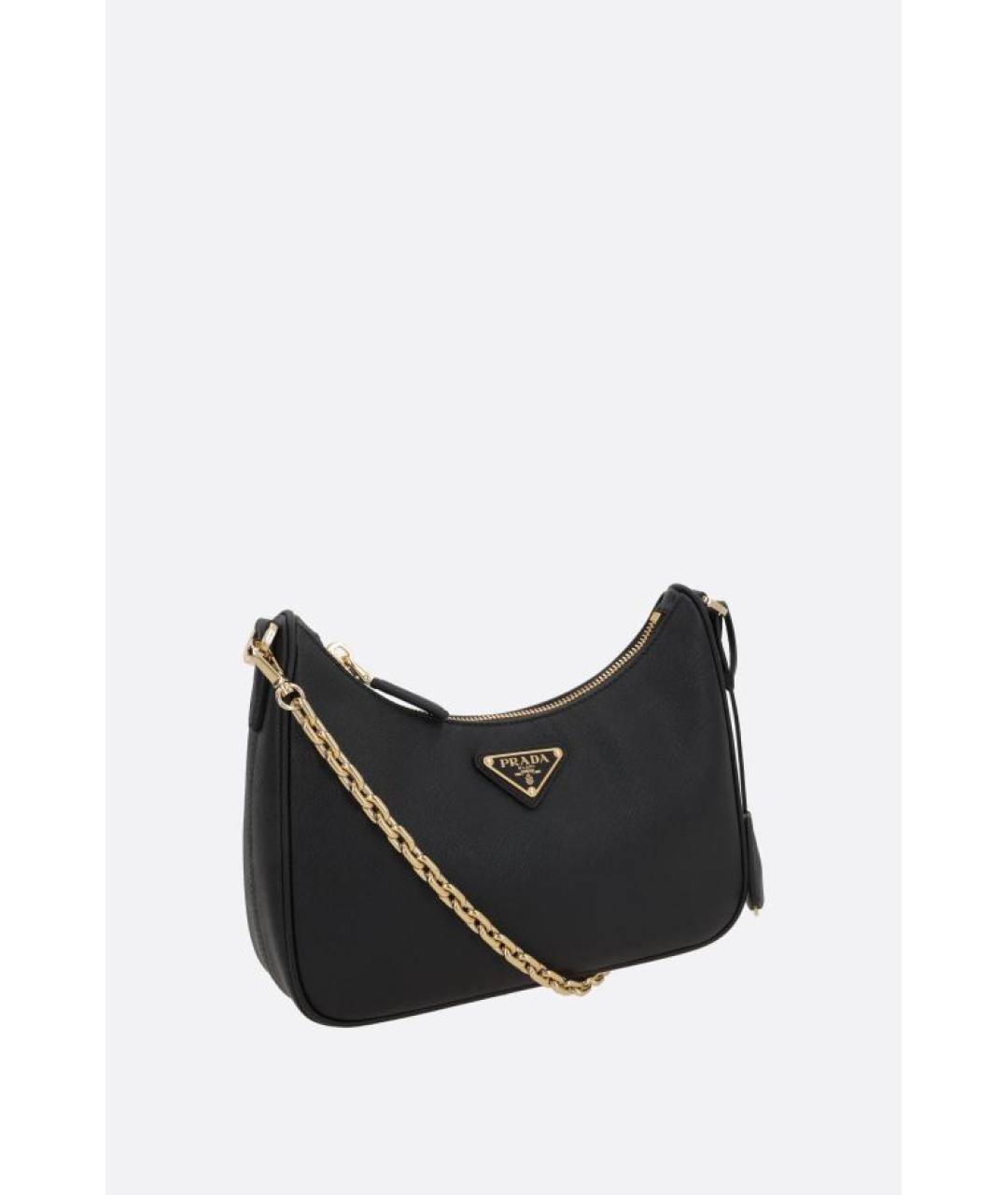 PRADA Черная кожаная сумка через плечо, фото 2