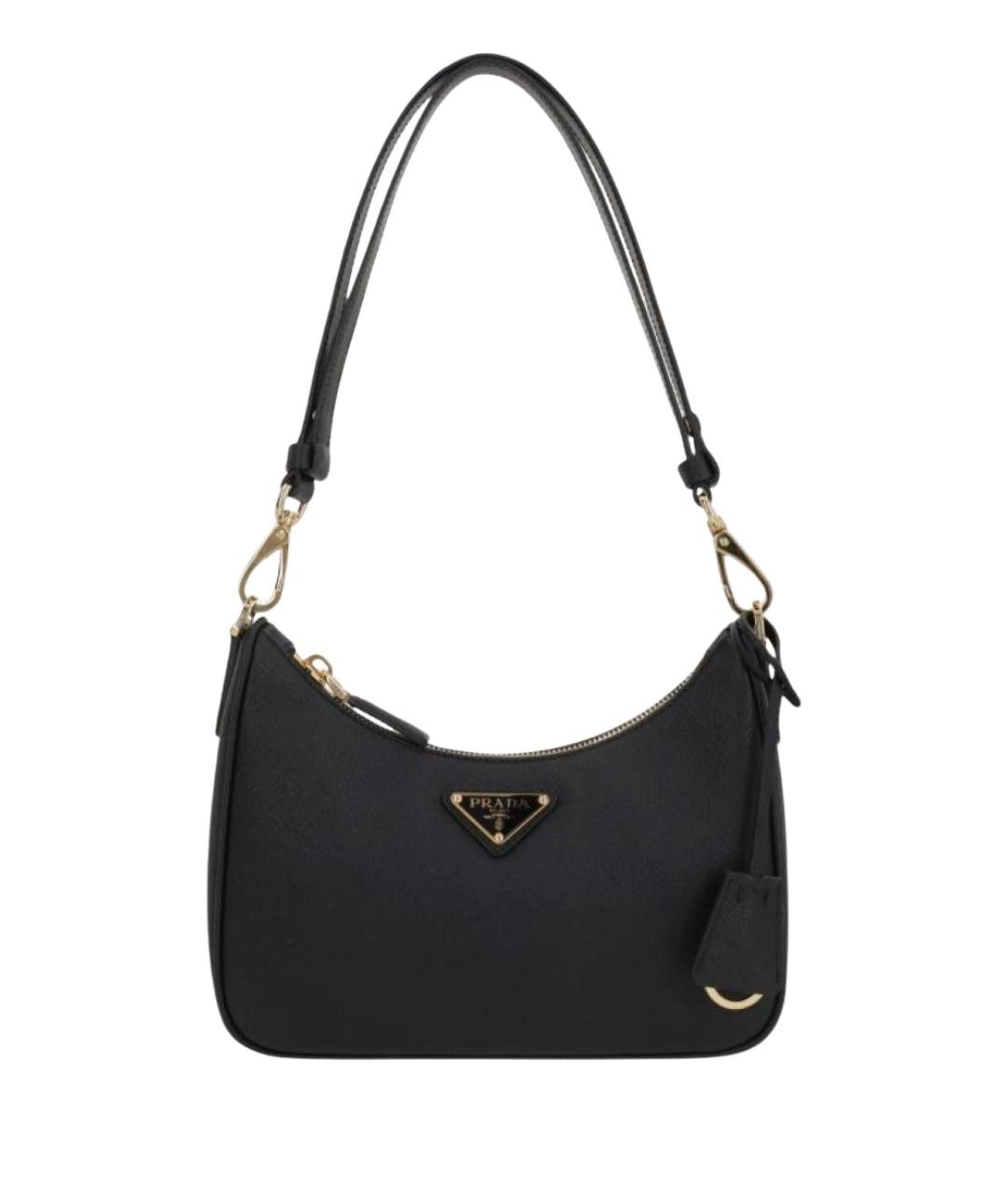 PRADA Черная кожаная сумка через плечо, фото 1