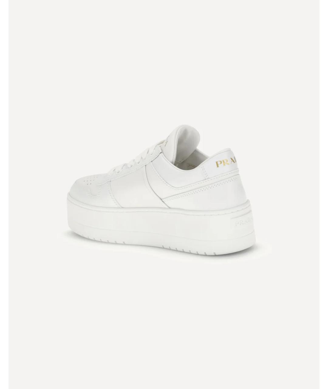 PRADA Белые кожаные кеды, фото 3