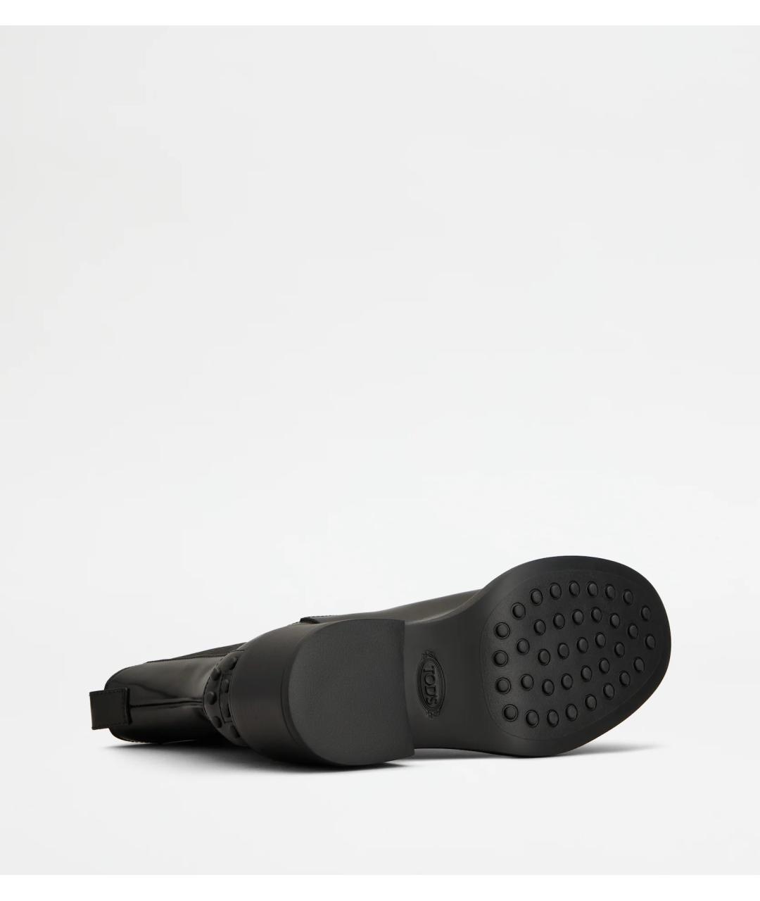 TOD'S Черные кожаные ботинки, фото 4