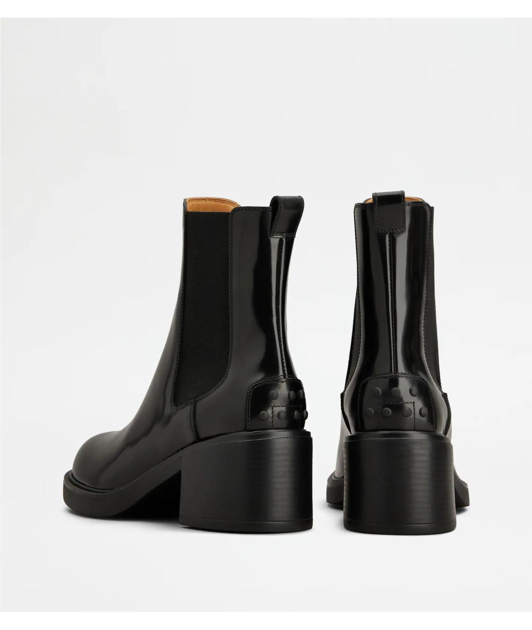 TOD'S Черные кожаные ботинки, фото 3