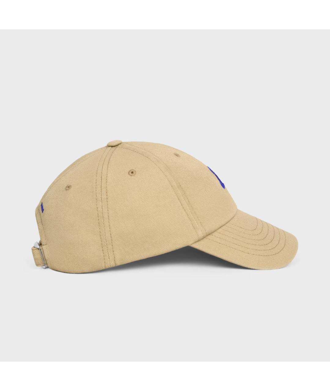 CELINE Бежевая хлопковая кепка, фото 3