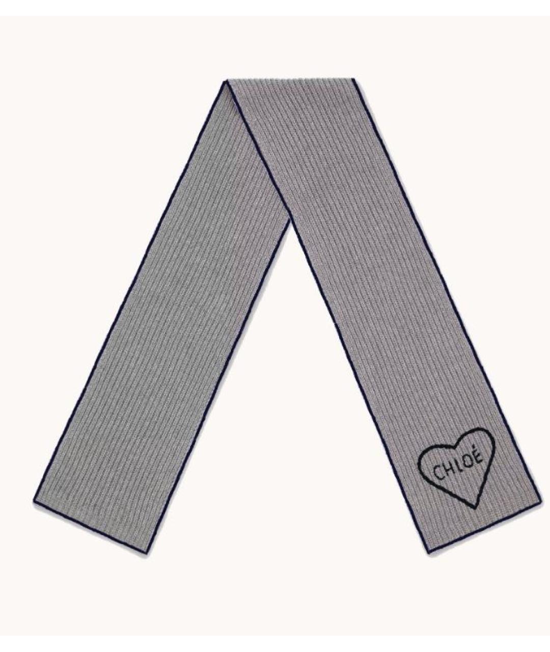 CHLOE Серый шарф, фото 1