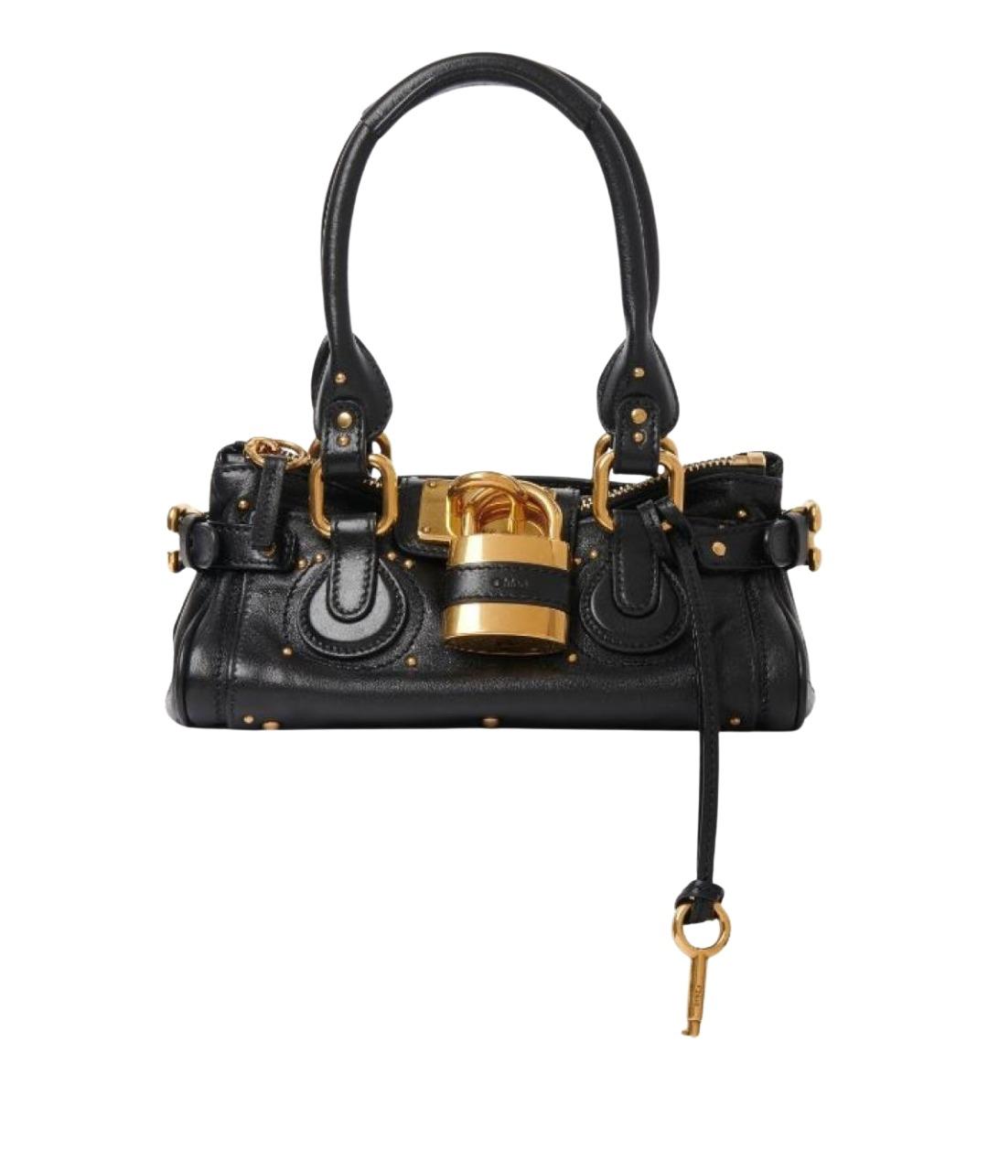 CHLOE Черная кожаная сумка через плечо, фото 1