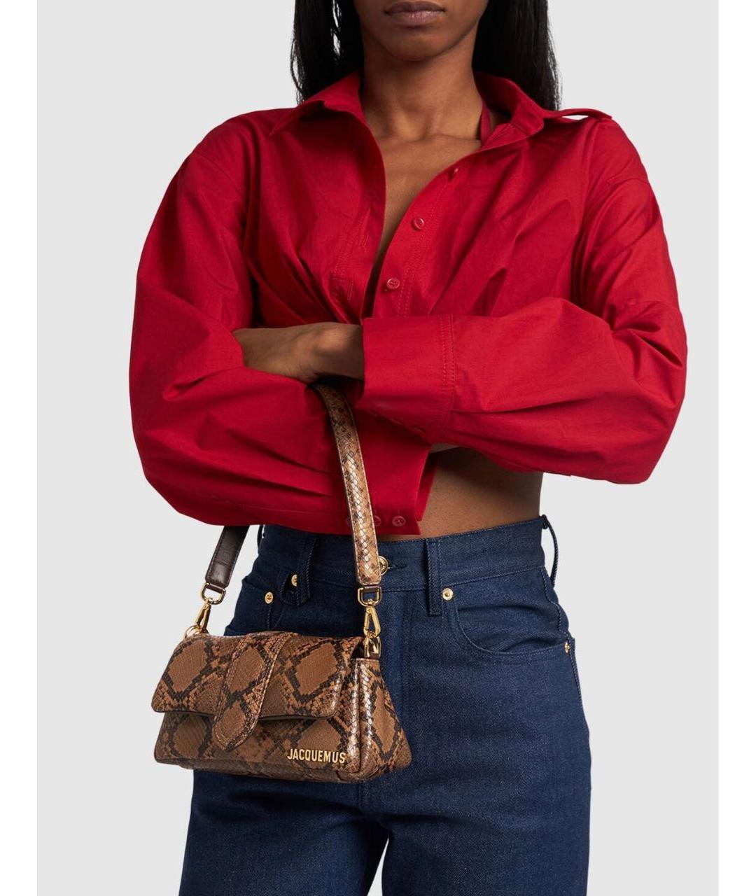 JACQUEMUS Кожаная сумка через плечо, фото 5
