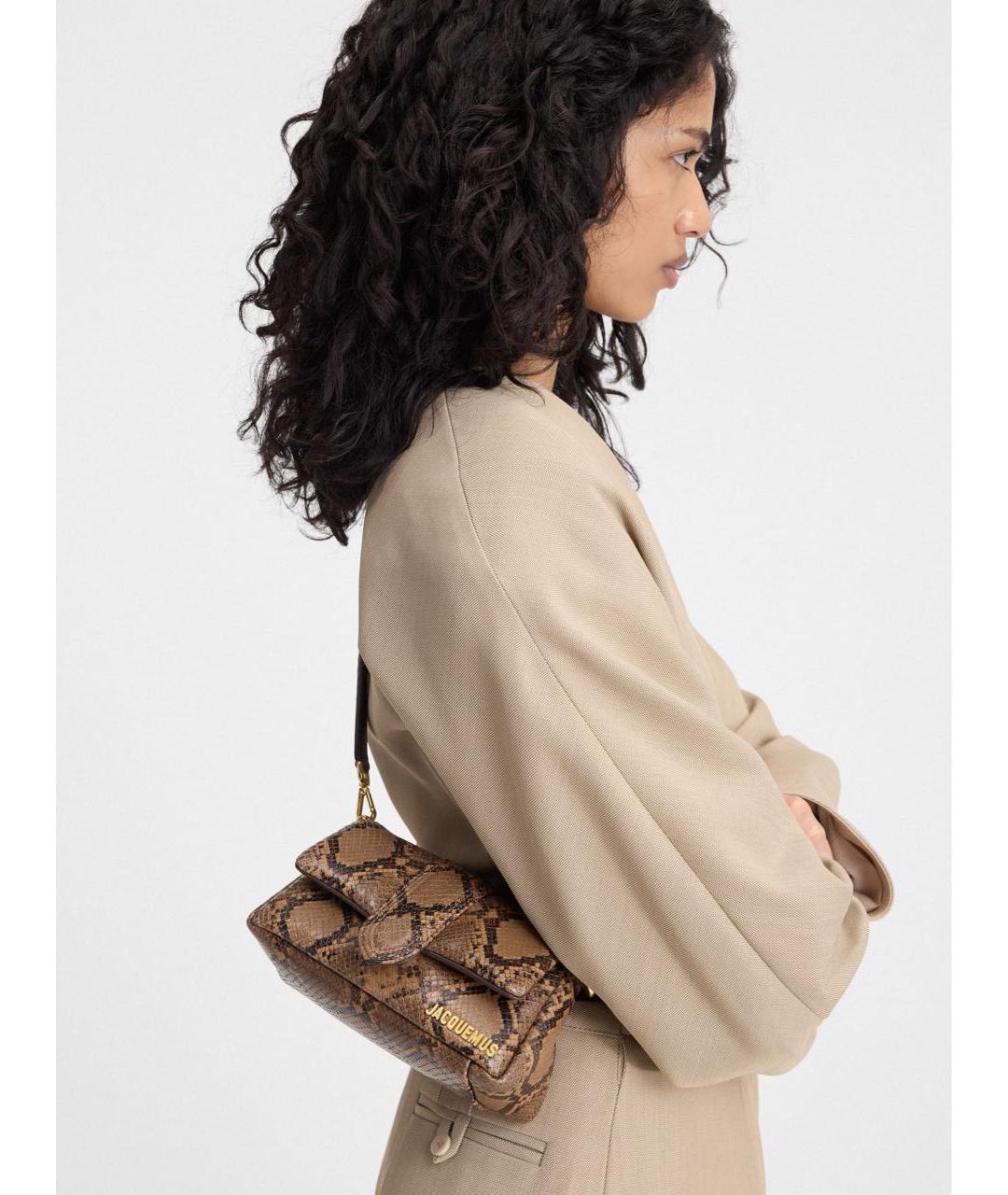 JACQUEMUS Кожаная сумка через плечо, фото 4