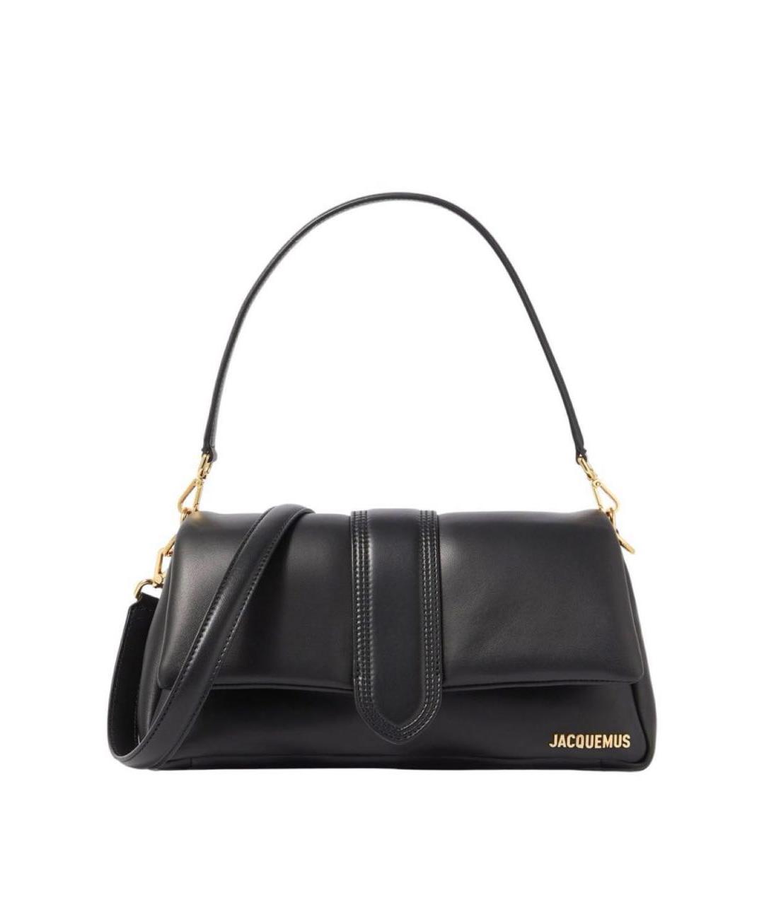 JACQUEMUS Черная кожаная сумка через плечо, фото 1