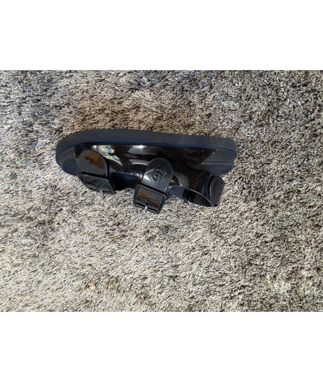 GUCCI Черные резиновые сандалии, фото 5