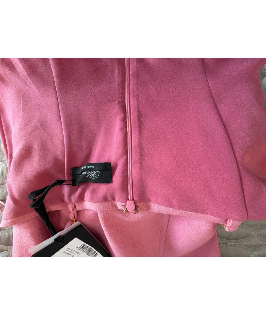 BLUMARINE Розовое вискозное коктейльное платье, фото 3