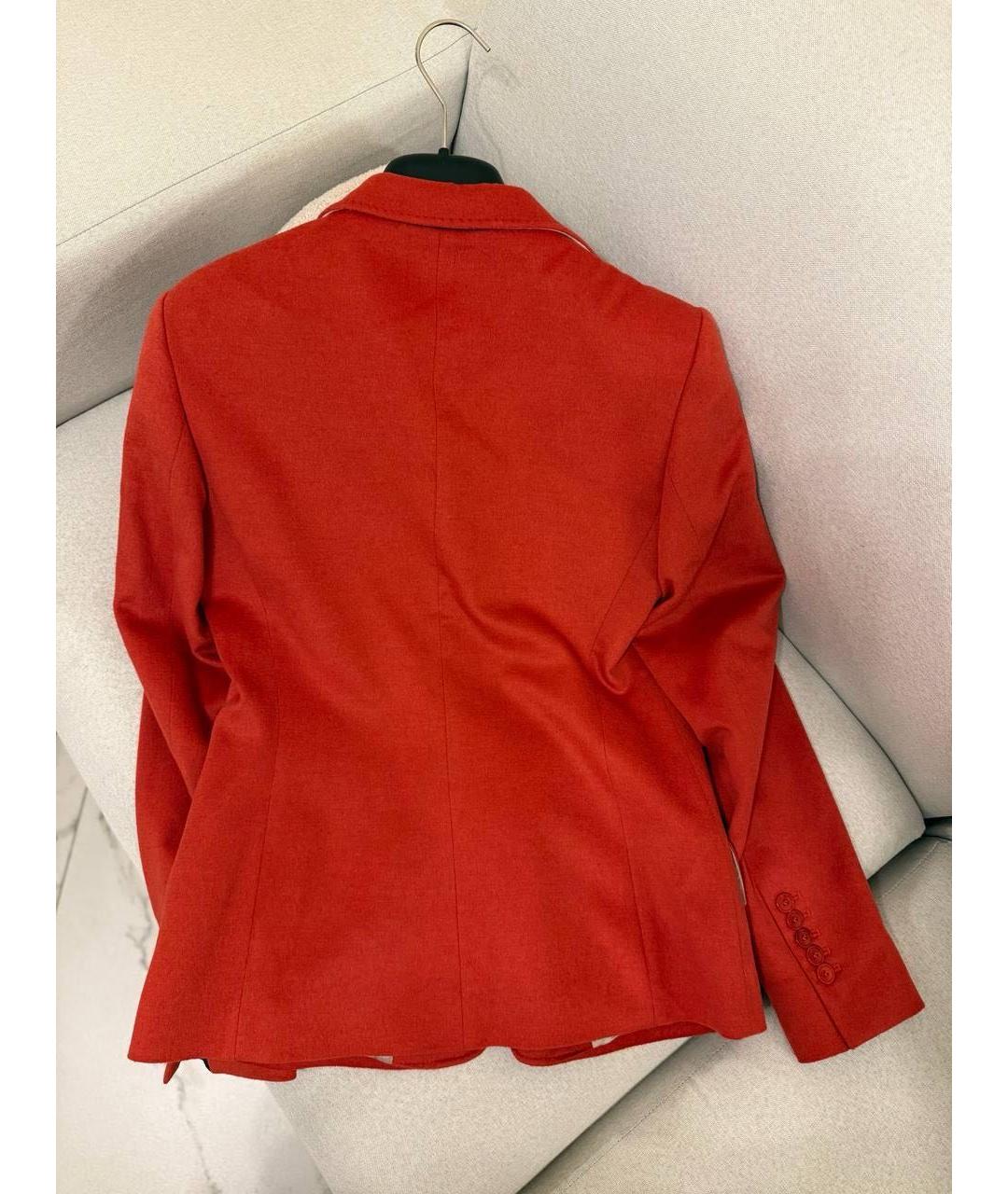 LORO PIANA Оранжевый шерстяной жакет/пиджак, фото 2