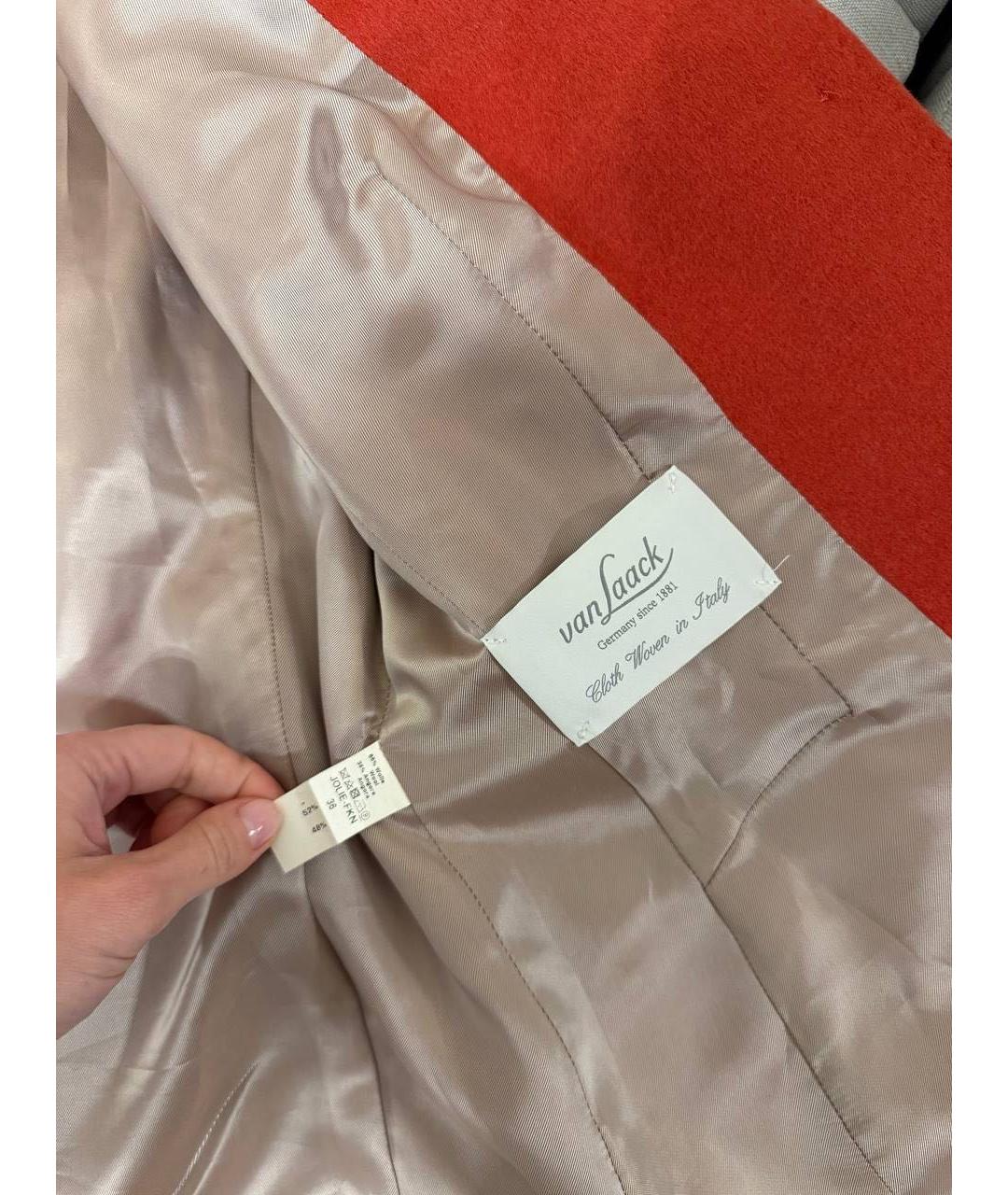 LORO PIANA Оранжевый шерстяной жакет/пиджак, фото 4