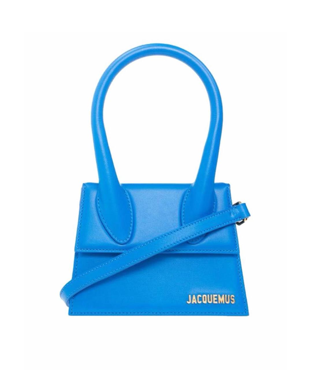 JACQUEMUS Синяя кожаная сумка через плечо, фото 1