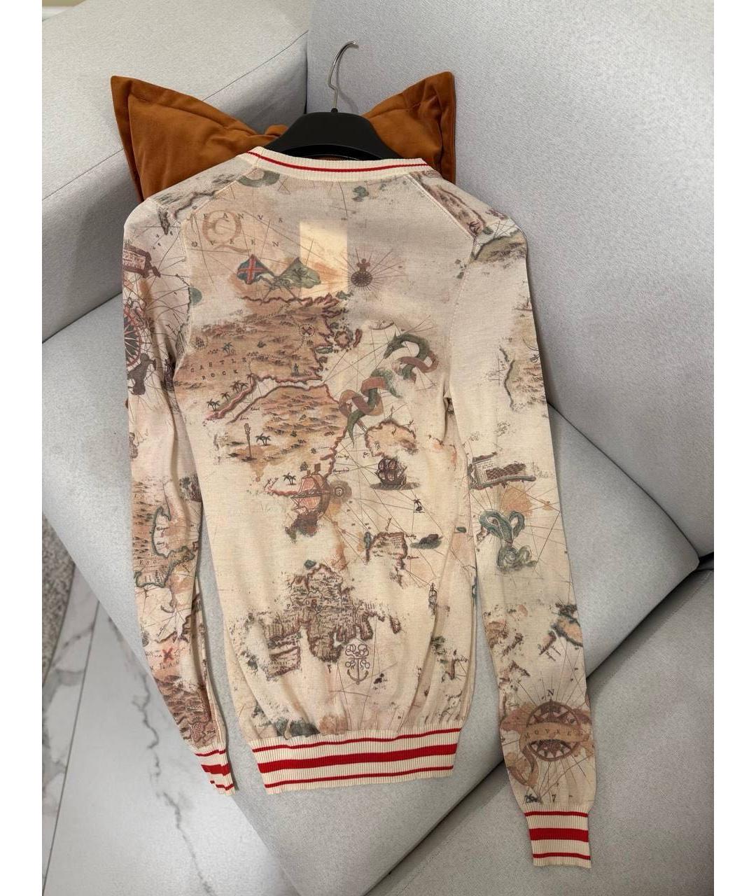 ALEXANDER MCQUEEN Бежевый хлопковый джемпер / свитер, фото 2